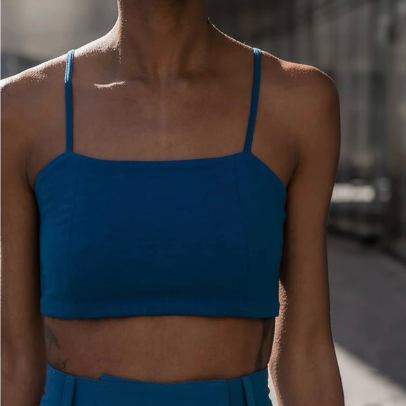 Blue Women's Crop Top - Picture 1 of 2